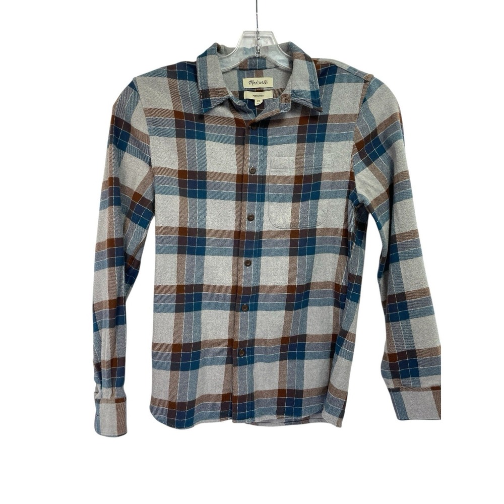 Madewell Womans Sz X Small Multicolor Plaid Flannel Shirt (A27)‎ NW/OTs
